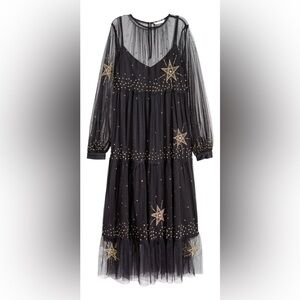 Chic Black sheer mesh Dress